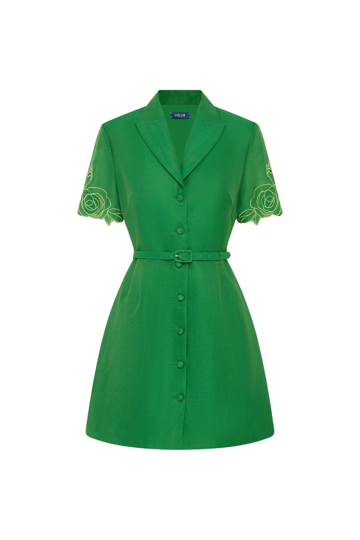 Leo Lin Brigitte Appliqué Mini Dress