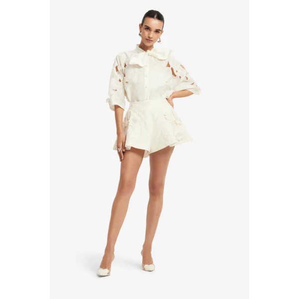 Leo Lin Abby Appliqué Shorts, view 3