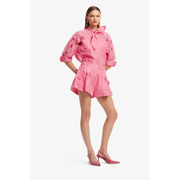 Leo Lin Abby Appliqué Shorts, view 4