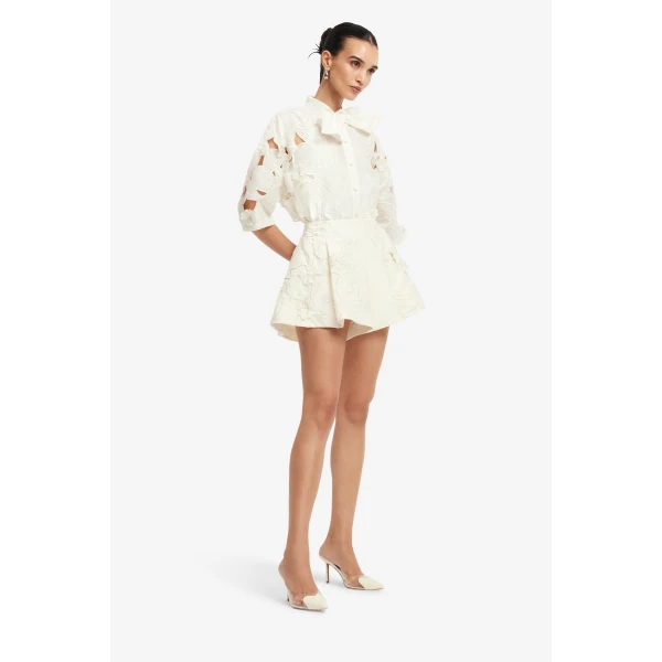 Leo Lin Abby Appliqué Shorts, view 4