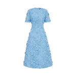 Leo Lin Caroline Lace Short Sleeves Midi Dress
