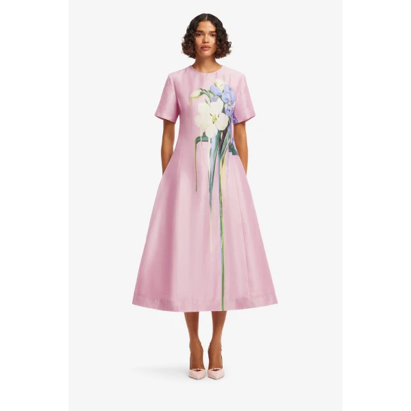 Leo Lin Caroline Short Sleeve Midi Dress, view 2