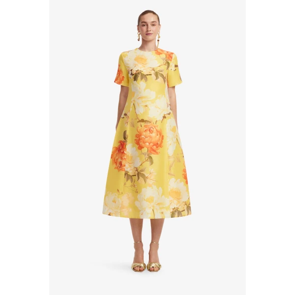 Leo Lin Caroline Short Sleeve Midi Dress, view 2
