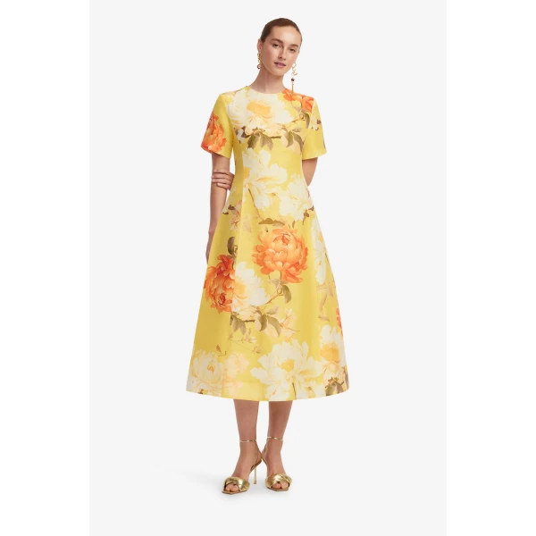 Leo Lin Caroline Short Sleeve Midi Dress, view 3