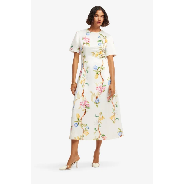 Leo Lin Caroline Short Sleeve Midi Dress, view 3