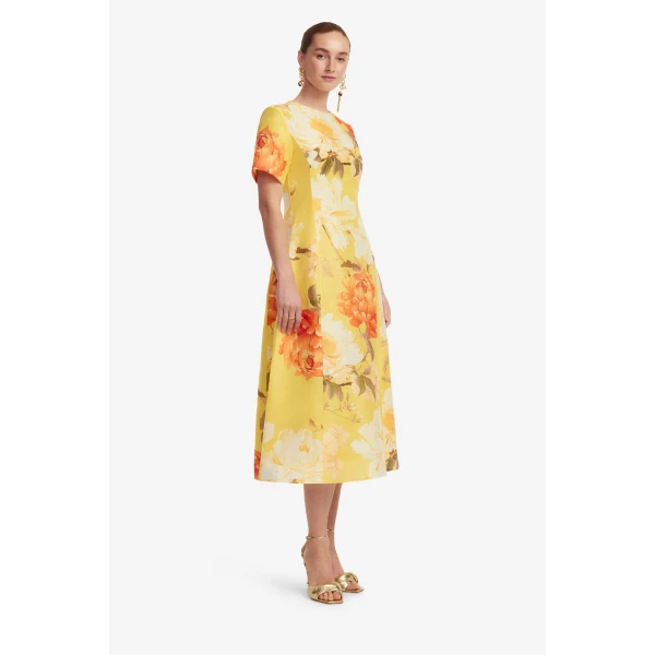 Leo Lin Caroline Short Sleeve Midi Dress, view 4