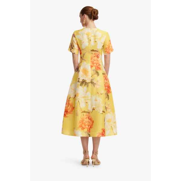 Leo Lin Caroline Short Sleeve Midi Dress, view 5