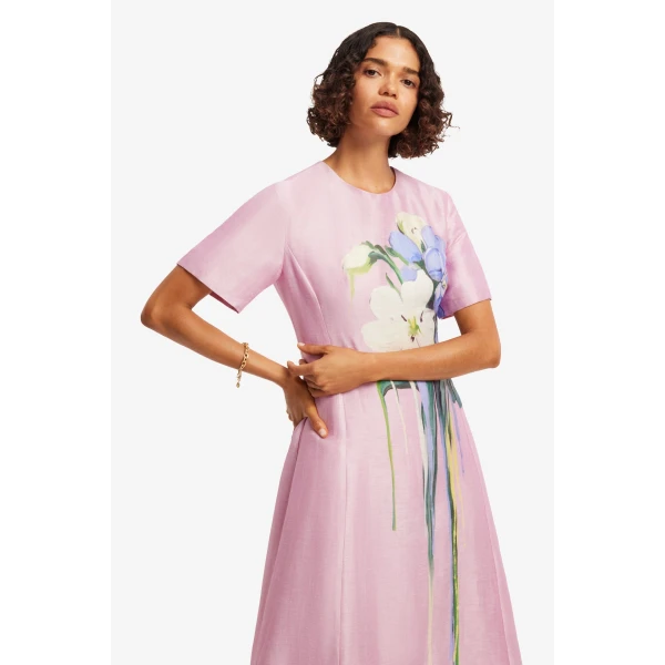 Leo Lin Caroline Short Sleeve Midi Dress, view 6