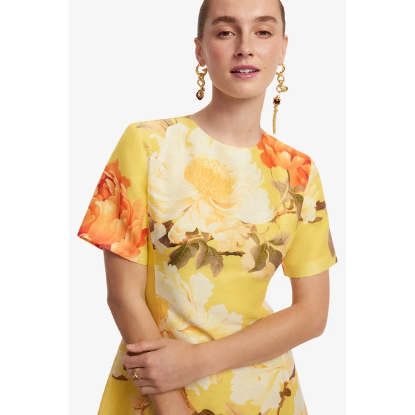 Leo Lin Caroline Short Sleeve Midi Dress, view 6