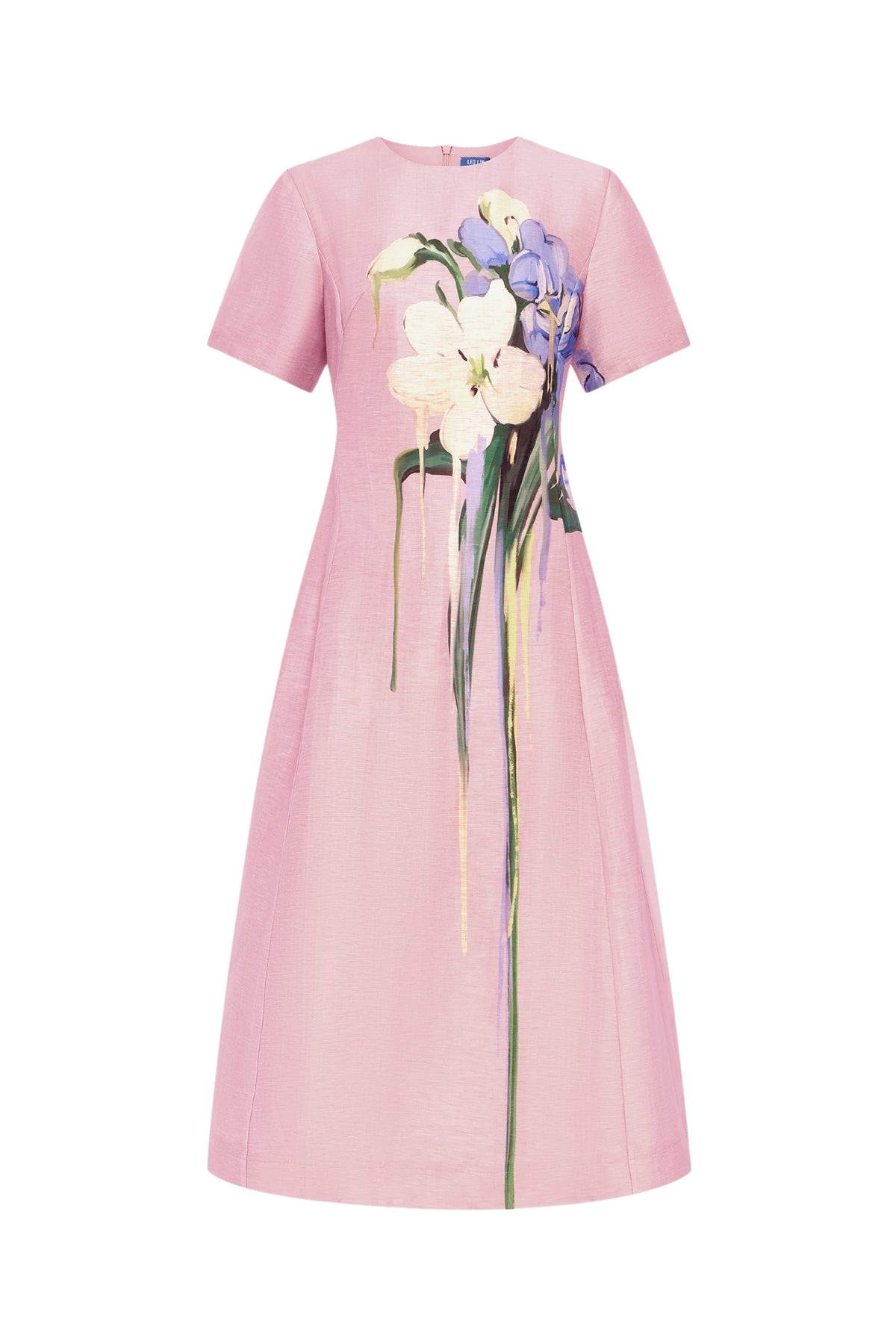 Leo Lin Caroline Short Sleeve Midi Dress  - Leo Lin Dress - Australian Luxury Fashion - Shop at Luxury Shoes 