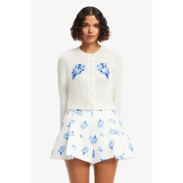 Leo Lin Claire Embellished Knit Cardigan, view 2