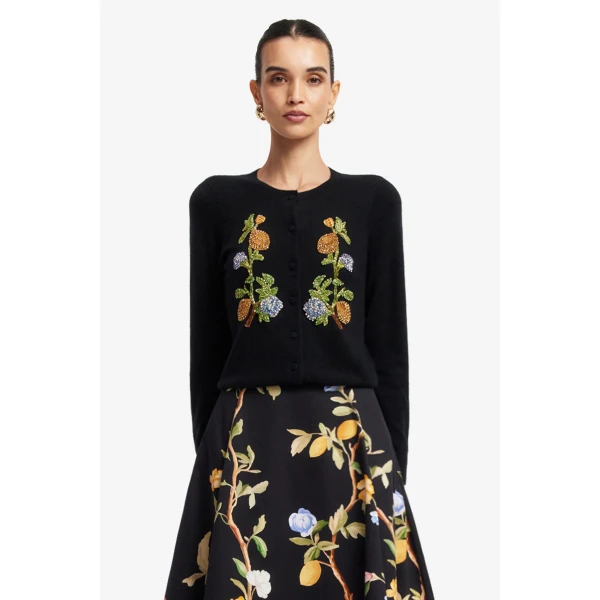 Leo Lin Claire Embellished Knit Cardigan, view 2