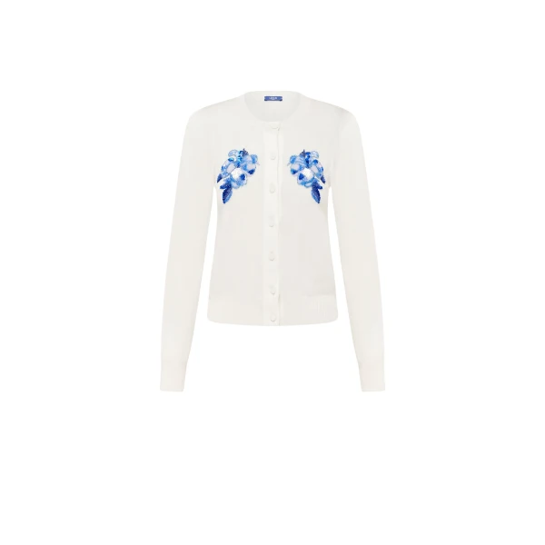 Leo Lin Claire Embellished Knit Cardigan