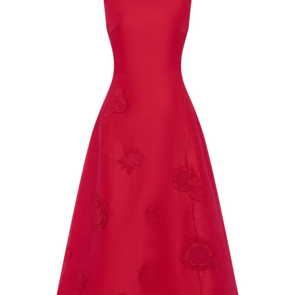 Leo Lin Cleo Appliqué Sleeveless Midi Dress  - Leo Lin Dress - Australian Luxury Fashion - Shop at Luxury Shoes 