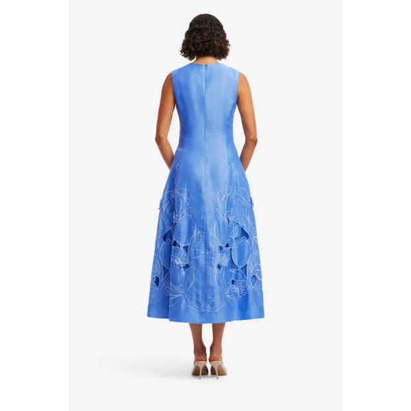 Leo Lin Cleo Appliqué Sleeveless Midi Dress, view 5