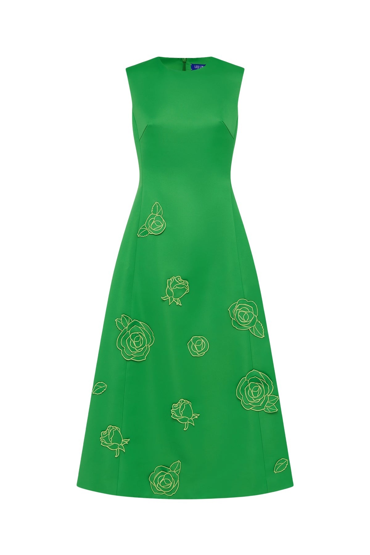 Leo Lin Cleo Appliqué Sleeveless Midi Dress  - Leo Lin Dress - Australian Luxury Fashion - Shop at Luxury Shoes 