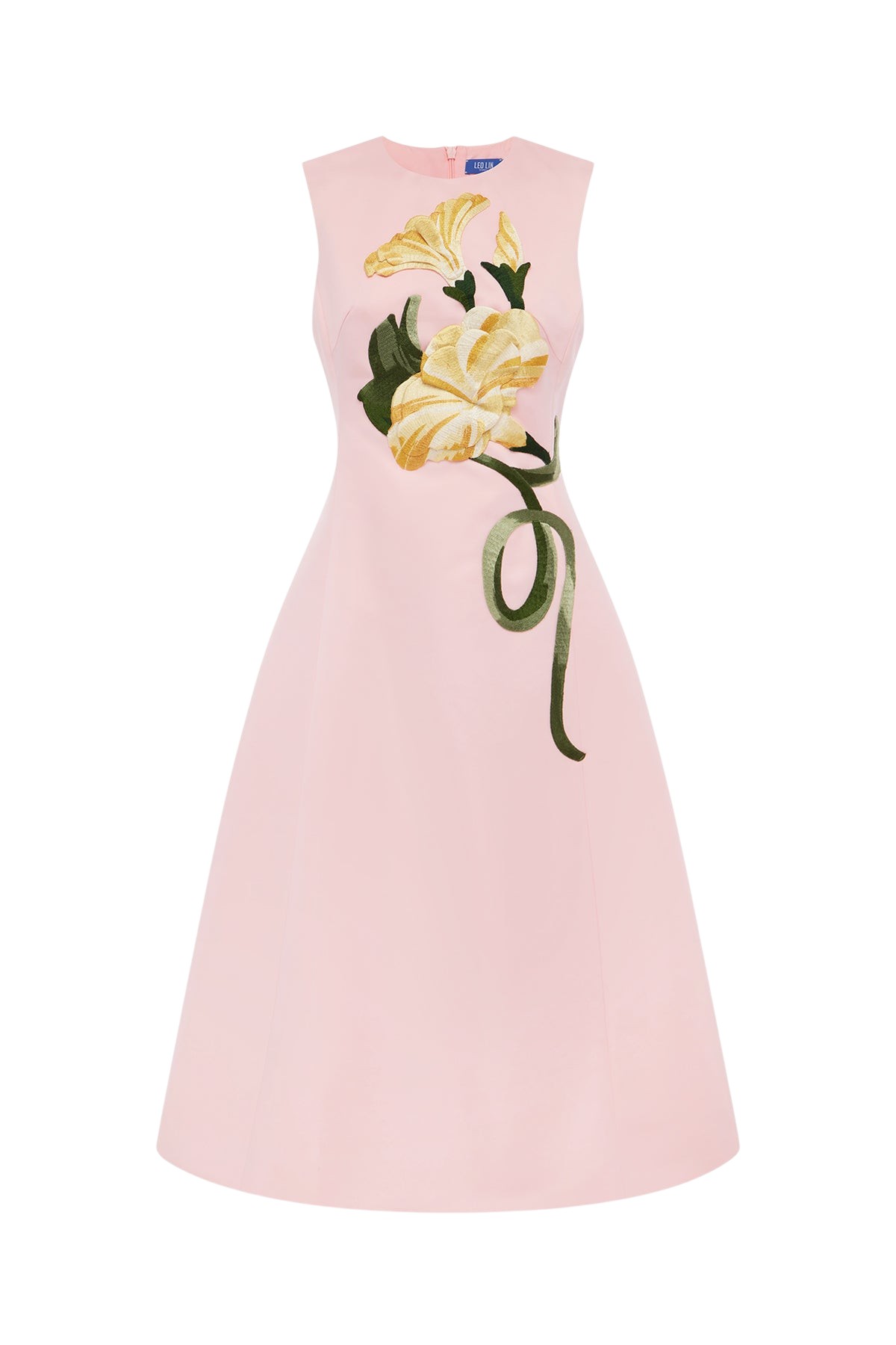 Leo Lin Cleo Appliqué Sleeveless Midi Dress  - Leo Lin Dress - Australian Luxury Fashion - Shop at Luxury Shoes 