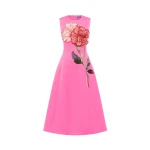 Leo Lin Cleo Appliqué Sleeveless Midi Dress