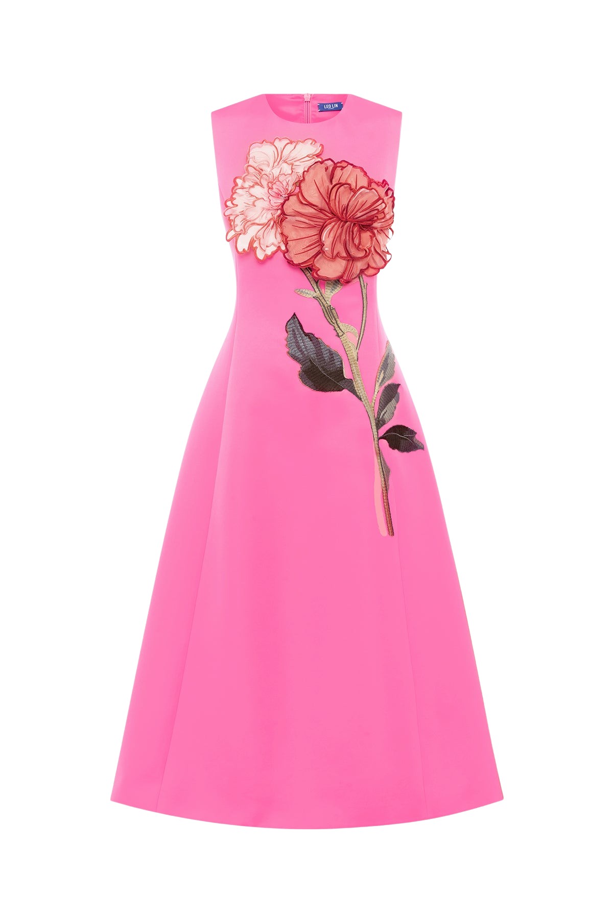 Leo Lin Cleo Appliqué Sleeveless Midi Dress  - Leo Lin Dress - Australian Luxury Fashion - Shop at Luxury Shoes 