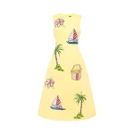 Leo Lin Cleo Embroidered Sleeveless Midi Dress