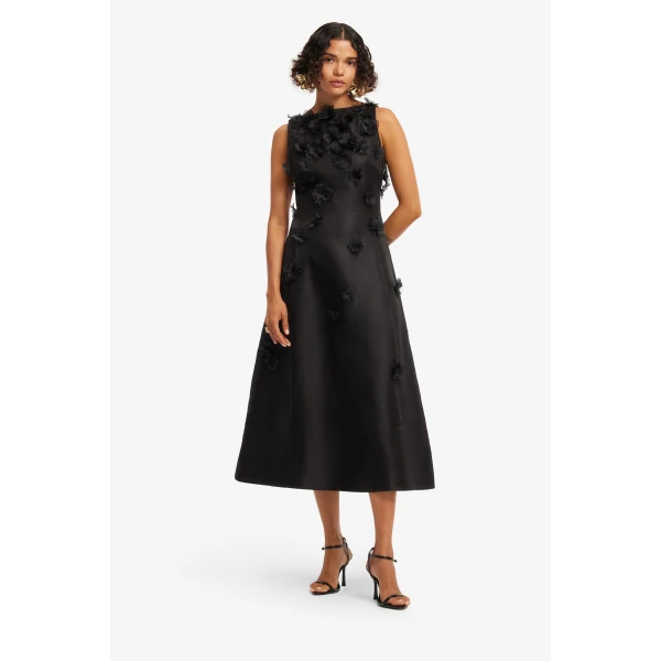 Leo Lin Cleo Petal Sleeveless Midi Dress, view 3