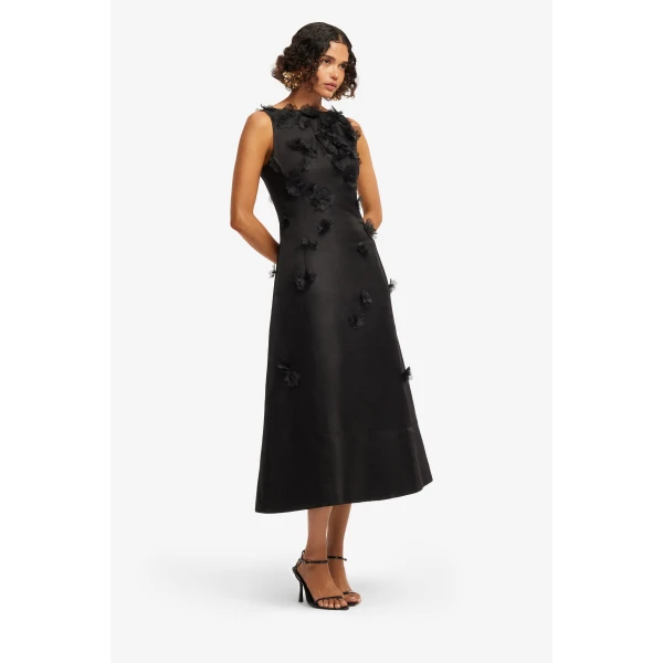 Leo Lin Cleo Petal Sleeveless Midi Dress, view 4