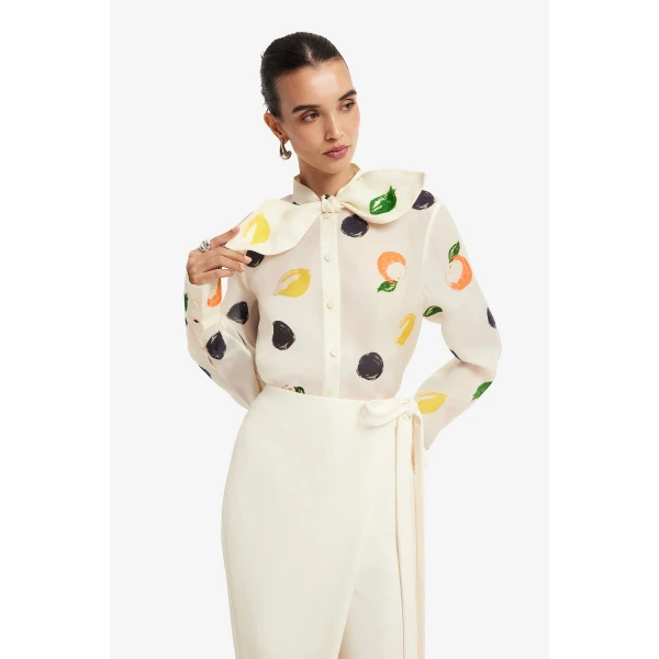 Leo Lin Cora Bow Blouse, view 6