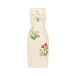 Leo Lin Eleanor Embellished Wool Midi Dress