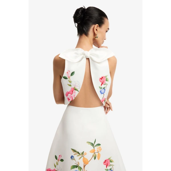 Leo Lin Ella Bow Backless Top, view 6