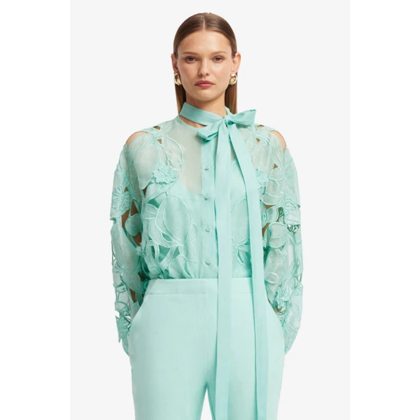 Leo Lin Elle Appliqué Blouse, view 2