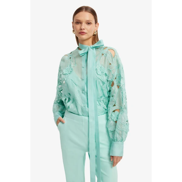 Leo Lin Elle Appliqué Blouse, view 6