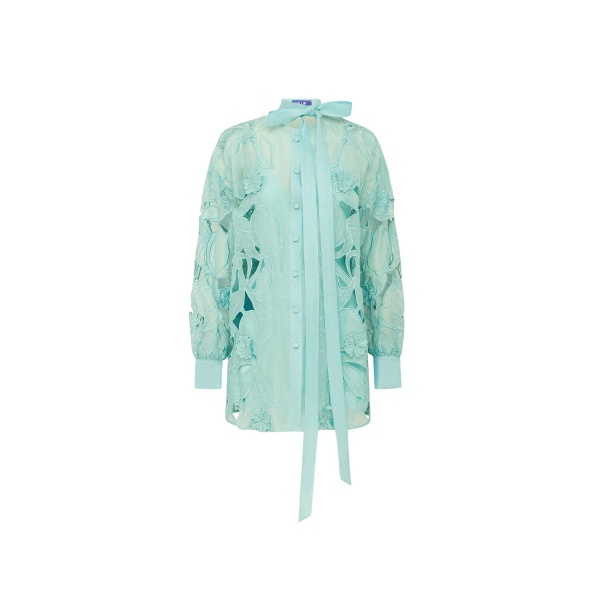 Leo Lin Elle Appliqué Blouse  - Leo Lin Dress - Australian Luxury Fashion - Shop at Luxury Shoes 