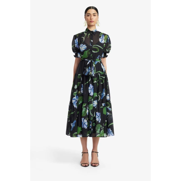 Leo Lin Ellie Bishop Sleeve Midi Dress, view 2