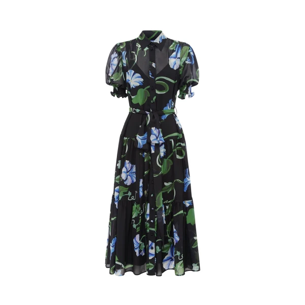 Leo Lin Ellie Bishop Sleeve Midi Dress