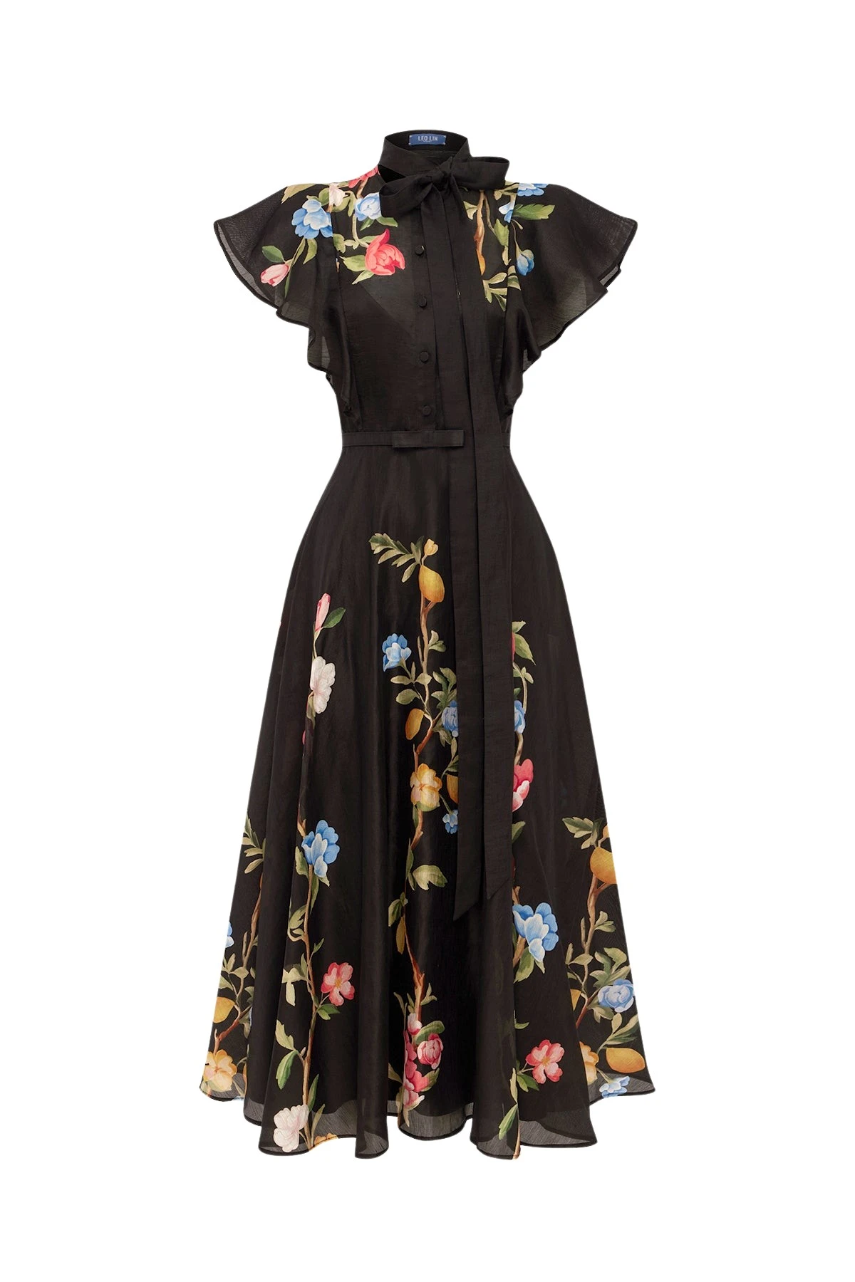 Leo-Lin-Elsie-Flutter-Sleeve-Midi-Dress83733_nobg Leo Lin Elsie Flutter Sleeve Midi Dress