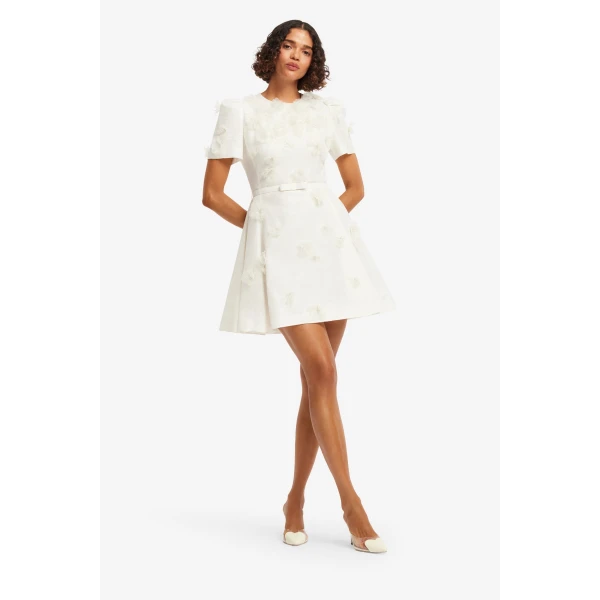 Leo Lin Elyse Petal Short Sleeve Mini Dress, view 3
