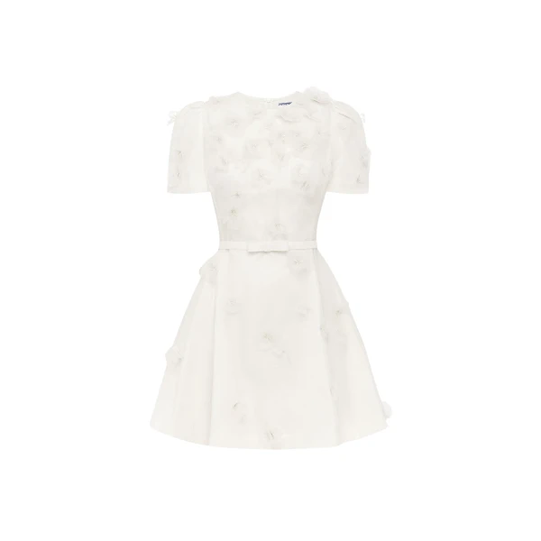 Leo Lin Elyse Petal Short Sleeve Mini Dress