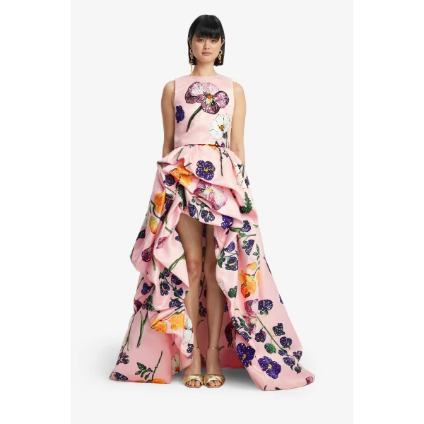 Leo Lin Fiorella Embellished Voluminous Skirt, view 2