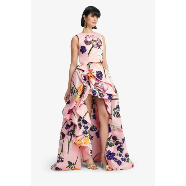 Leo Lin Fiorella Embellished Voluminous Skirt, view 4