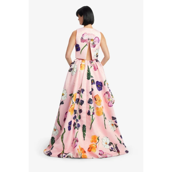 Leo Lin Fiorella Embellished Voluminous Skirt, view 5