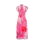Leo Lin Grace Flutter Sleeve Midi Dress