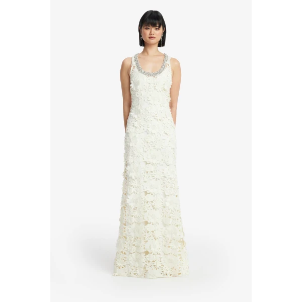 Leo Lin Helena Embellished Lace Maxi Dress, view 2