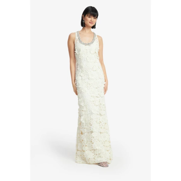 Leo Lin Helena Embellished Lace Maxi Dress, view 3