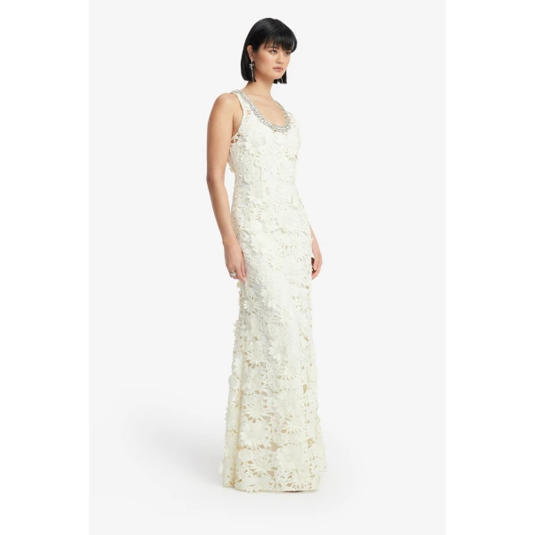Leo Lin Helena Embellished Lace Maxi Dress, view 4