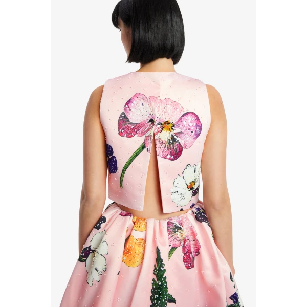 Leo Lin Iris Embellished Top, view 5