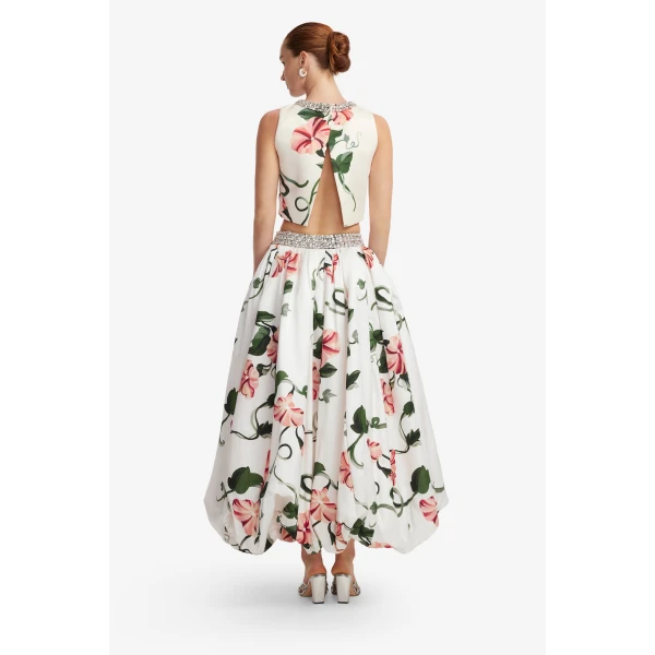 Leo Lin Victoria Embellished Puff Maxi Skirt, view 5