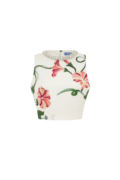 Leo Lin Iris Embellished Top  - Leo Lin Dress - Australian Luxury Fashion - Shop at Luxury Shoes 
