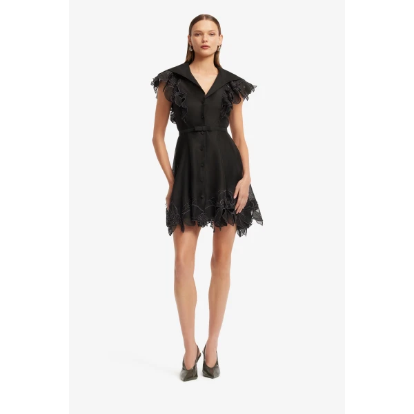 Leo Lin Isla Appliqué Mini Dress, view 3