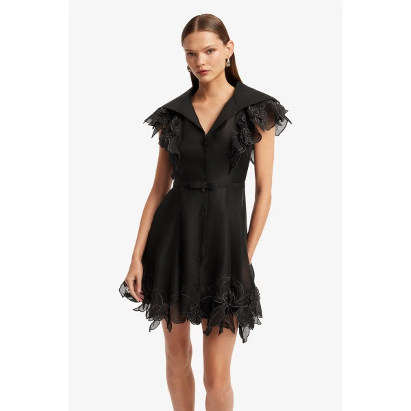 Leo Lin Isla Appliqué Mini Dress, view 6