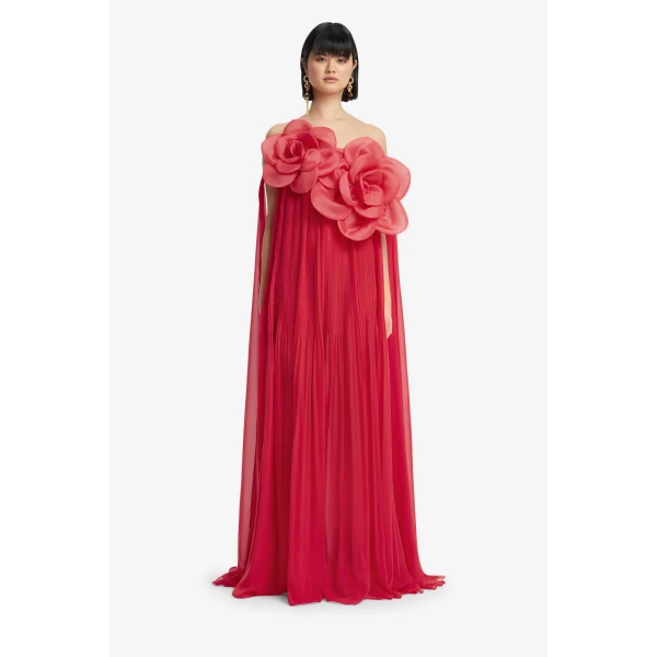 Leo Lin Jaclyn Draped Floor Length Dress, view 2